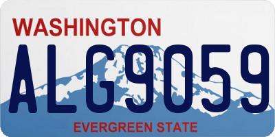 WA license plate ALG9059