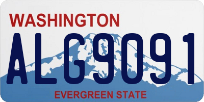 WA license plate ALG9091