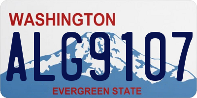 WA license plate ALG9107