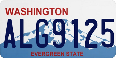 WA license plate ALG9125