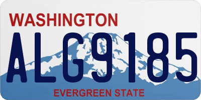 WA license plate ALG9185