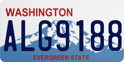 WA license plate ALG9188