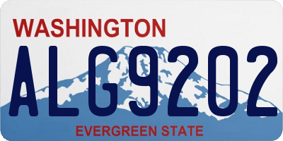 WA license plate ALG9202