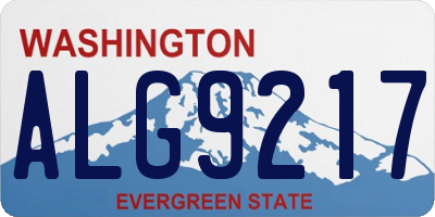 WA license plate ALG9217