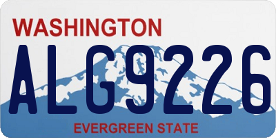 WA license plate ALG9226