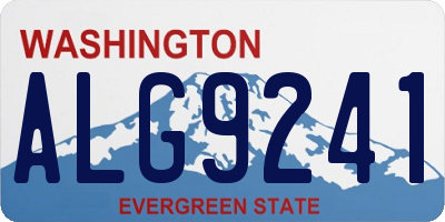 WA license plate ALG9241