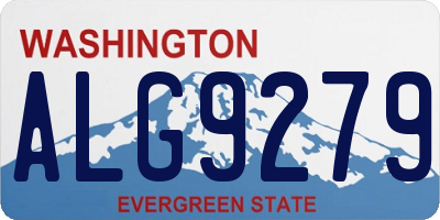 WA license plate ALG9279
