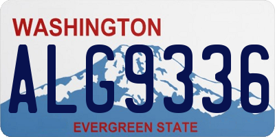 WA license plate ALG9336