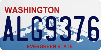 WA license plate ALG9376