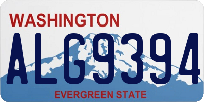 WA license plate ALG9394
