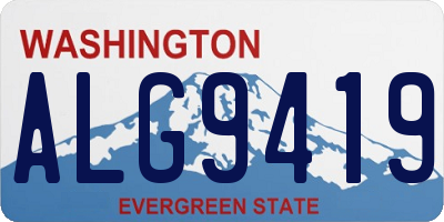 WA license plate ALG9419