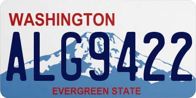 WA license plate ALG9422