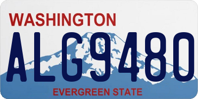 WA license plate ALG9480