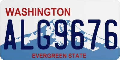 WA license plate ALG9676