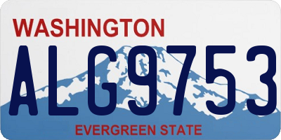 WA license plate ALG9753
