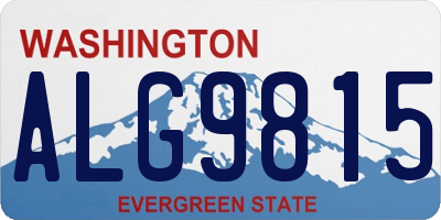 WA license plate ALG9815