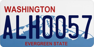 WA license plate ALH0057