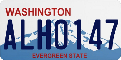 WA license plate ALH0147