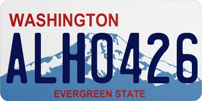 WA license plate ALH0426