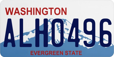 WA license plate ALH0496