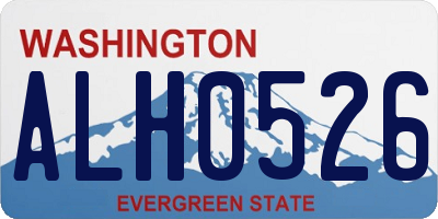 WA license plate ALH0526
