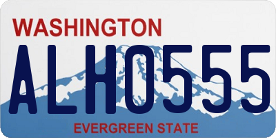 WA license plate ALH0555