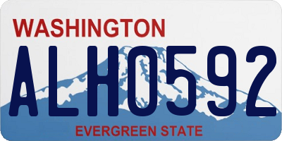 WA license plate ALH0592