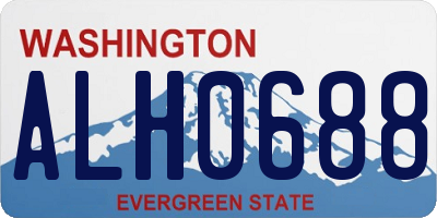 WA license plate ALH0688