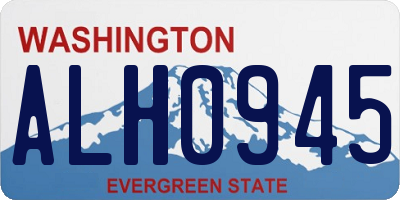 WA license plate ALH0945