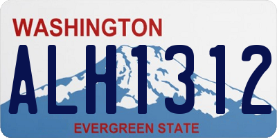 WA license plate ALH1312