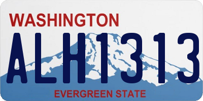 WA license plate ALH1313