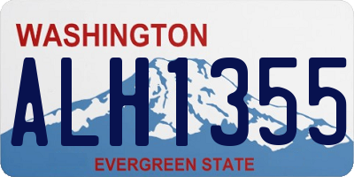 WA license plate ALH1355