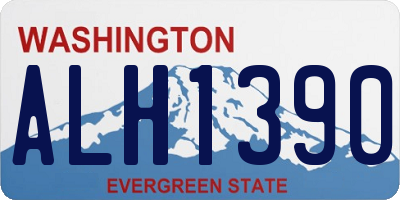 WA license plate ALH1390