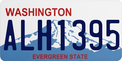 WA license plate ALH1395