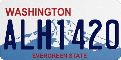 WA license plate ALH1420
