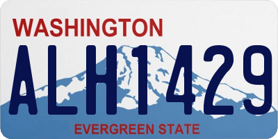 WA license plate ALH1429