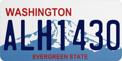 WA license plate ALH1430