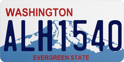 WA license plate ALH1540