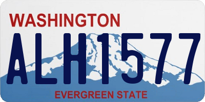 WA license plate ALH1577