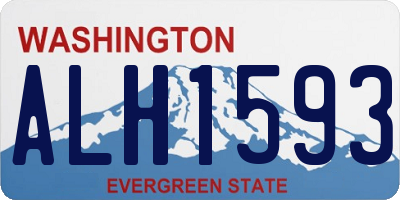 WA license plate ALH1593