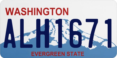 WA license plate ALH1671