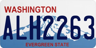 WA license plate ALH2263