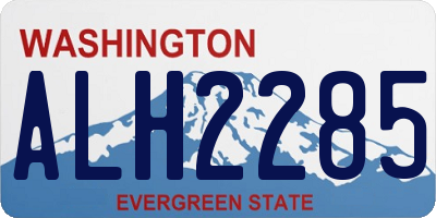 WA license plate ALH2285