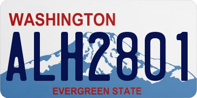 WA license plate ALH2801