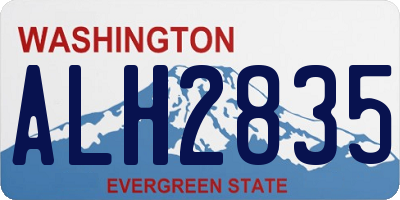 WA license plate ALH2835