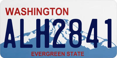 WA license plate ALH2841