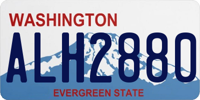 WA license plate ALH2880