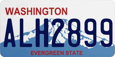 WA license plate ALH2899