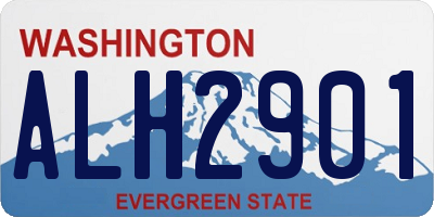 WA license plate ALH2901