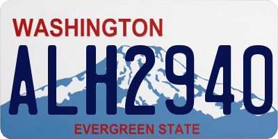 WA license plate ALH2940